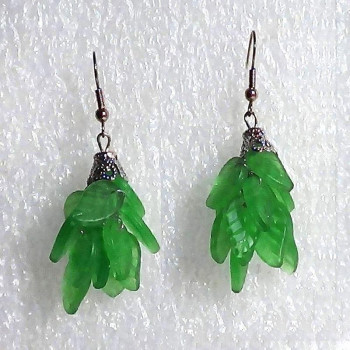 Серьги Весенние листики